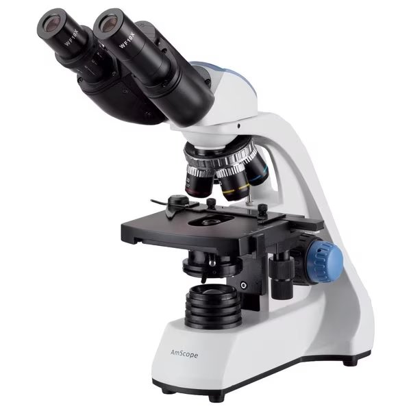 40X-2500X LED Binocular Compound Microscope w 3D Two-Layer Mechanical Stage, Amscope, Mfr#: B250C