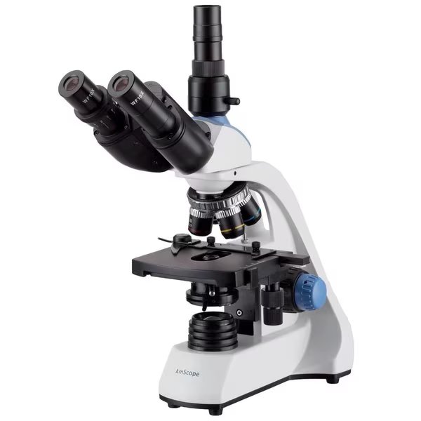 40X-2500X LED Trinocular Compound Microscope w 3D Two-Layer Mechanical Stage, Amscope, Mfr#: T250C