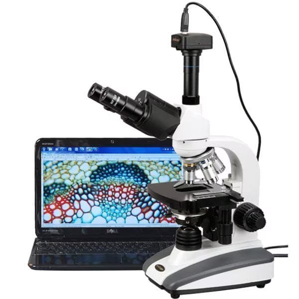 40X-2000X Biological Compound LED Microscope, 5MP Digital Camera, Amscope, Mfr#: T360B-5M