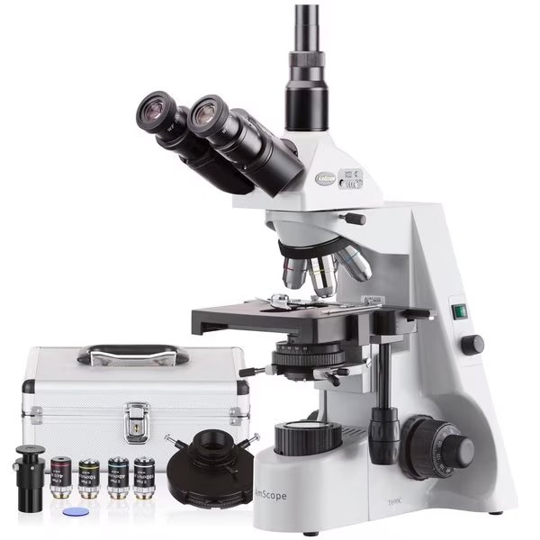 40X-2500X Professional Infinity Plan Phase Contrast Kohler Trinocular Microscope, Amscope, Mfr#: T690C-PCT200INF-PL