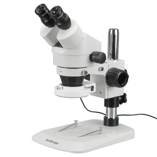 7X-45X Inspection Dissecting Pillar Stand Zoom Stereo Microscope, 64-LED Light, Amscope, Mfr#: SM-1BN-64S