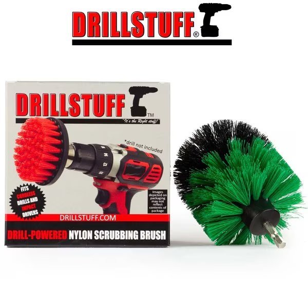 Drill Brush Power Scrubber - Kitchen Cleaning Brush - Dish Brush, Drillstuff, Mfr#: G-O-QC-DS