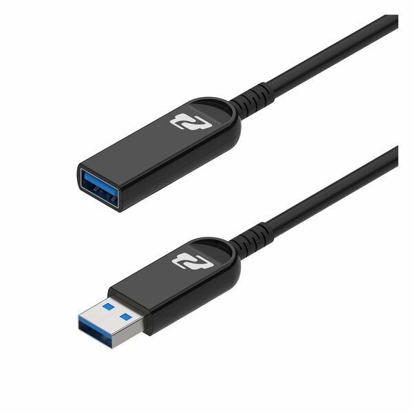 USB 3.0 AM/AF Active Optical Extension Cable - 15m/50ft, Bzbgear, Mfr#: BG-CAB-U3A15