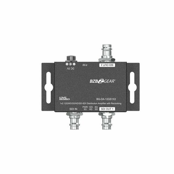 4K UHD 12G-SDI 1x2 Splitter/Distribution Amplifier, Bzbgear, Mfr#: BG-DA-12GS1X2