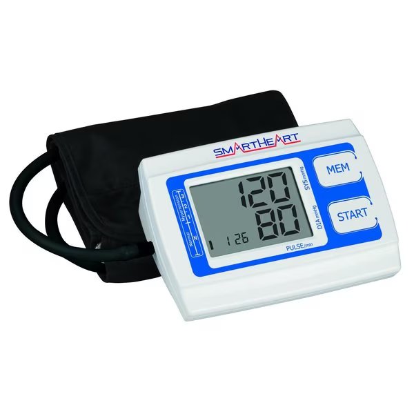 Automatic Arm Digital Blood Pressure Monitor w/ Wide-Range Cuff (2-Person memory, 60 ea.), Smartheart, Mfr#: 01-539WR