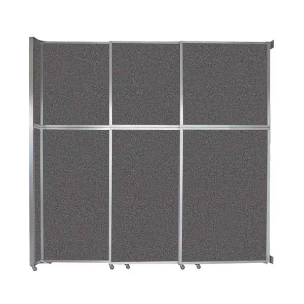 Operable Wall Sliding Room Divider 9'9" x 10'3/4" Charcoal Gray Fabric, Versare, Mfr#: 1072307-1