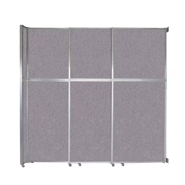 Operable Wall Sliding Room Divider 9'9" x 10'3/4" Cloud Gray Fabric, Versare, Mfr#: 1072308-1