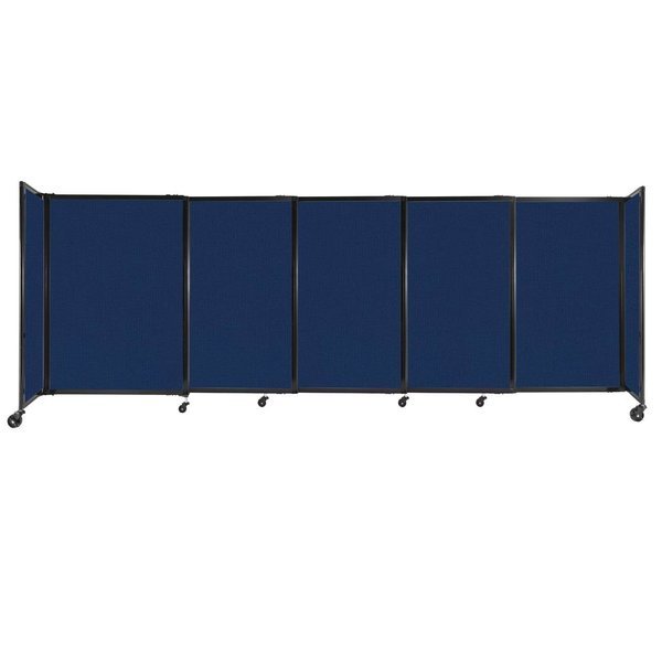 StraightWall Sliding Portable Partition 11'3" x 4' Navy Blue Fabric, Versare, Mfr#: 1448503
