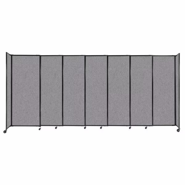 StraightWall Sliding Portable Partition 15'6" x 6'10" Cloud Gray Fabric, Versare, Mfr#: 1482708