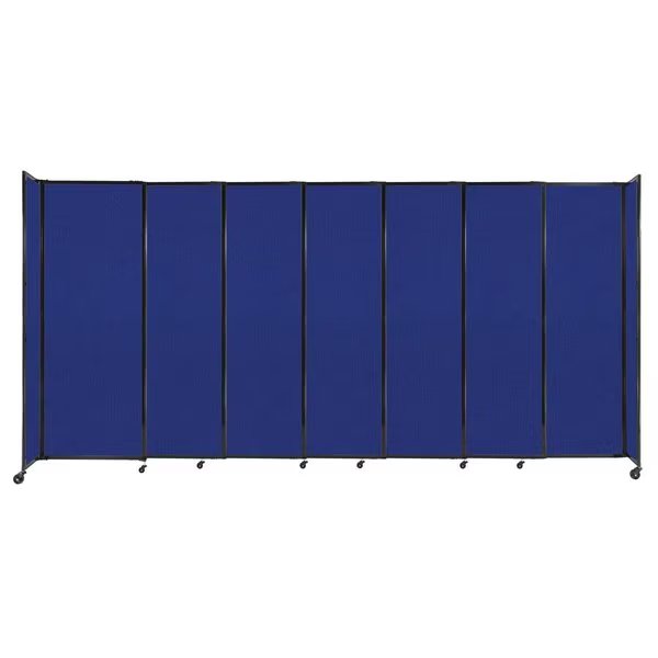 StraightWall Sliding Portable Partition 15'6" x 7'6" Royal Blue Fabric, Versare, Mfr#: 1490705