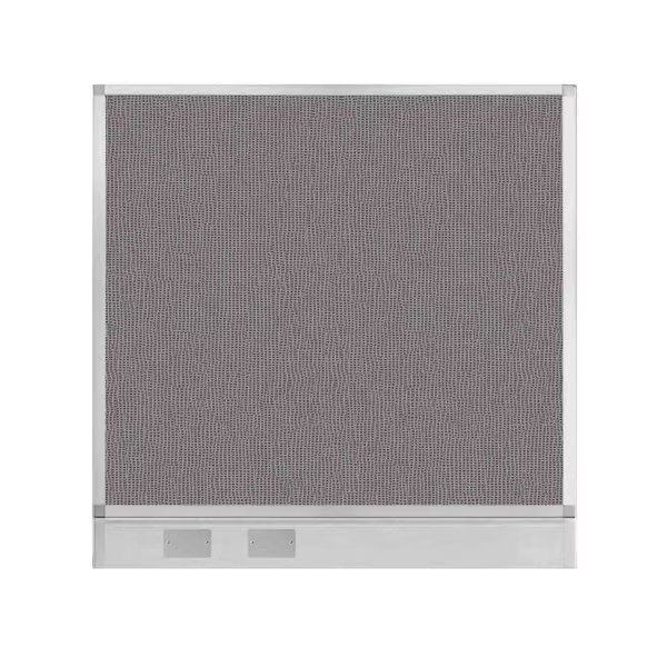 Hush Panel Configurable Cubicle Partition 4' x 4' Slate Fabric w/ Cable Channel, Versare, Mfr#: 1855419