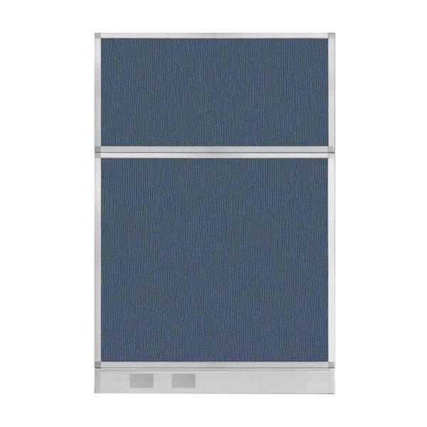 Hush Panel Configurable Cubicle Partition 4' x 6' Ocean Fabric w/ Cable Channel, Versare, Mfr#: 1855615