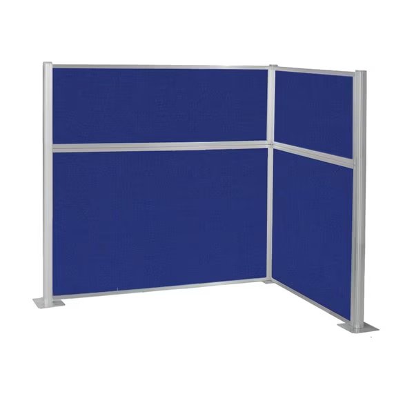 Pre-Configured Hush Panel Cubicle (L Shape) 6' x 4' Royal Blue Fabric, Versare, Mfr#: 1859325
