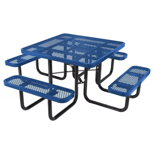 Square Top Picnic Table 46x46 Blue, Vestil, Mfr#: PT-MX-ST-46-BL