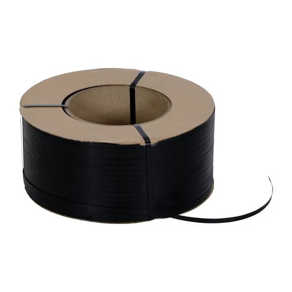 BLACK POLY STRAPPING 9900 FT 9 X 8, Vestil, Mfr#: ST-12-9X8-B