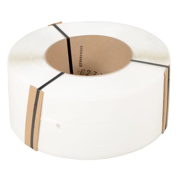 WHITE POLY STRAPPING 9900 FT 9 X 8, Vestil, Mfr#: ST-12-9X8-WH