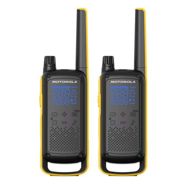 Extreme Two-Way Radio Black W/Yellow Rechargeable Two Pack, Motorola Solutions, Mfr#: T475