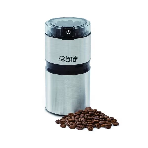 Electric Coffee Grinder Spice Grinder - Stainless Steel Blades Grinder, Commercial Chef, Mfr#: CHCG21SSA6