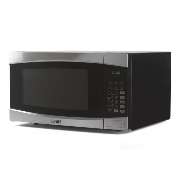 1.6 Cu.Ft.Countertop Microwave Oven, 1000 Watts, Small Compact Size, 10 Power Levels, Stainless Steel, Commercial Chef, Mfr#: CHM16100S6C