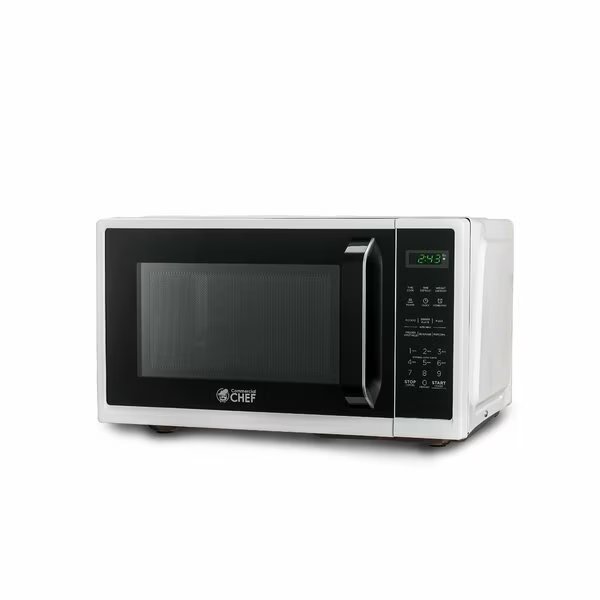 0.9 cu ft. Countertop Microwave Oven, White, Commercial Chef, Mfr#: CHM9MW