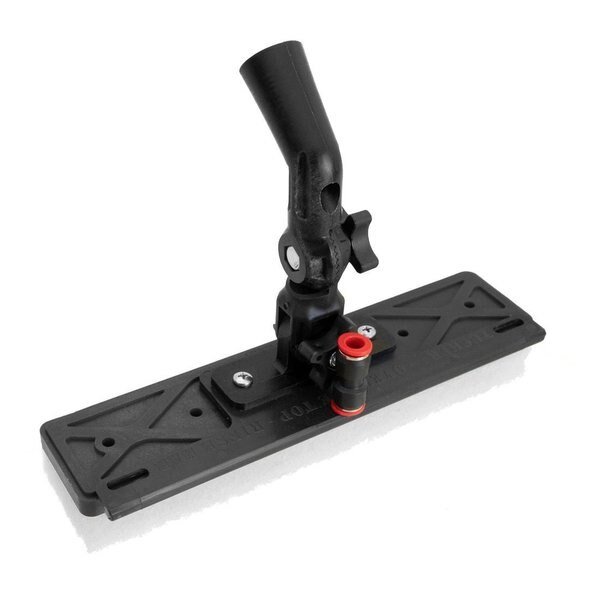 11.25 in W Water Fed Brush, 14 in L Handle, Tucker, Mfr#: T-12Alpha-Scrub-Black