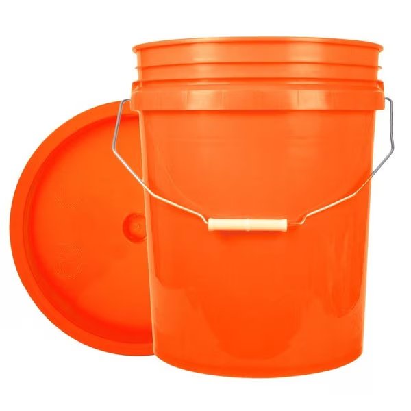 Bucket, 12 in H, Orange, World Enterprises, Mfr#: 5ORG,345ORG