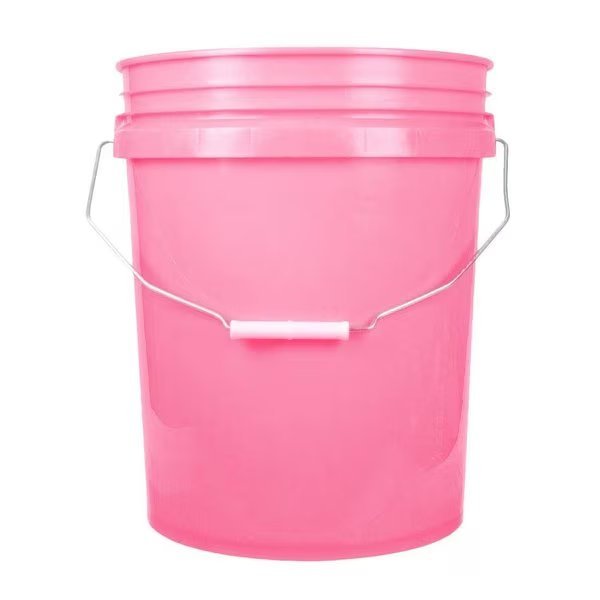 Bucket, 14.5 in H, Pink, World Enterprises, Mfr#: 5PNK
