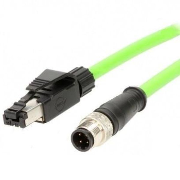CSE M12 ETH 4P DC MA STR RJ45 WSOR 8M, Woodhead, Mfr#: E16A06016M080