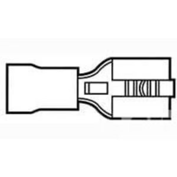 .250 PIDG FASTON RECEPT, Te Connectivity, Mfr#: 170604-1