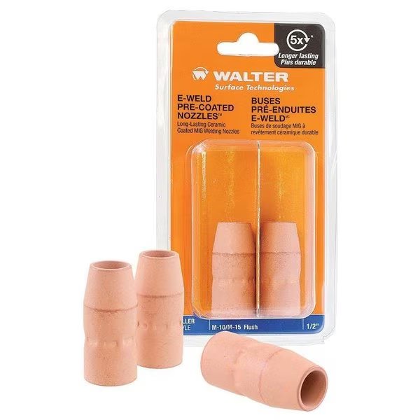 E-Weld Pre-Coated Nozzle Wn Miller Style M-25/M-40 5/8 S.1/8, Walter Surface Technologies, Mfr#: 54C141