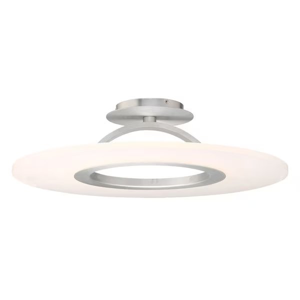 Elektron 28in LED Semi-Flush Mount 3000K in Brushed Aluminum, Dweled, Mfr#: FM-217