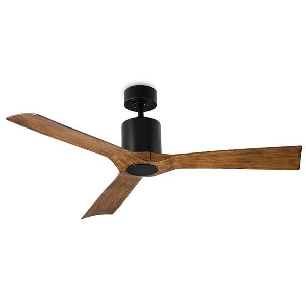 3-Blade Smart Ceiling Fan 54" Matte Blk Distressed Koa w/Remote Control (Light Kit Sold Separately), Modern Forms, Mfr#: FR-W1811-54