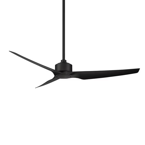 Stella Indoor and Outdoor 3-Blade Smart Ceiling Fan 60in Matte Black with Remote Control, Wac, Mfr#: F-056