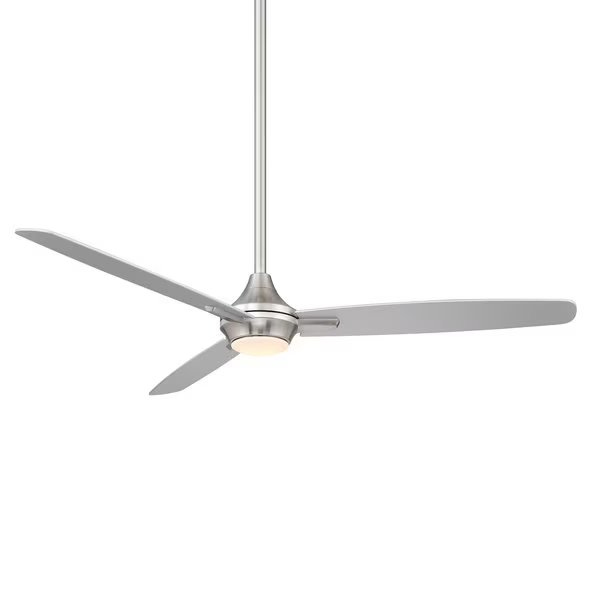 Blitzen 3-Blade Smart Ceiling Fan 54in Brushed Nickel with 3000K LED Light Kit and Remote Control, Wac, Mfr#: F-060