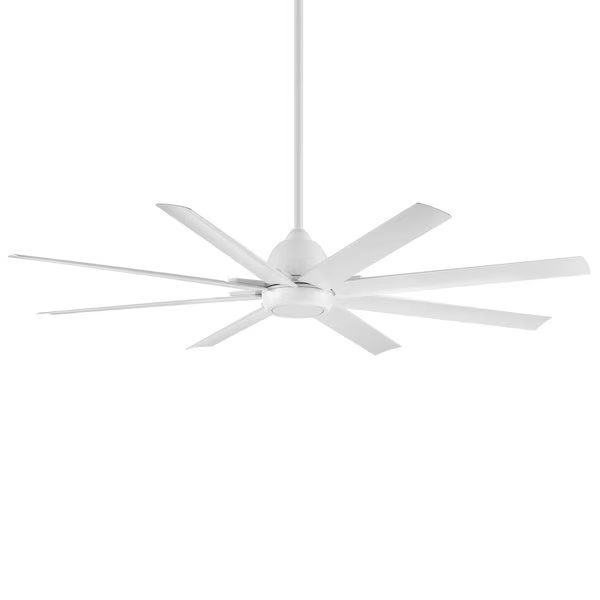 Mocha XL Indoor and Outdoor 8-Blade Smart Ceiling Fan 66in Matte White with Remote Control, Wac, Mfr#: F-064