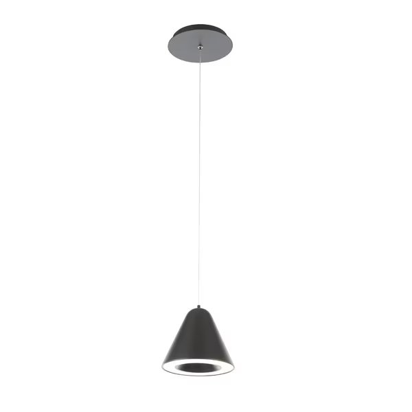 Kone 6in LED Pendant 3000K in Black, Dweled, Mfr#: PD-720