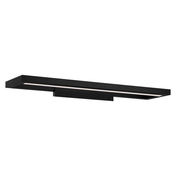View 28in LED Bathroom Vanity or Wall Light 3-CCT 2700K-3000K-3500K Set to 3000K in Black, Dweled, Mfr#: WS-891
