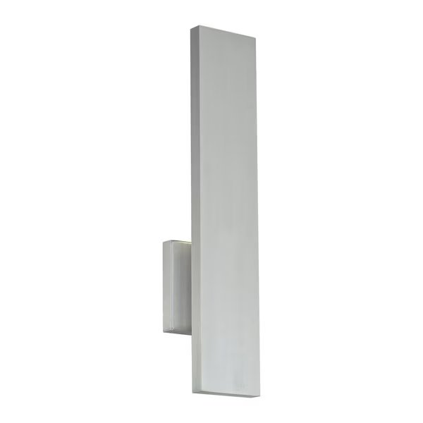 Stag 18in LED Indoor and Outdoor Wall Light 3-CCT 3000K-3500K-4000K Set to 3000K in Brushed Aluminum, Dweled, Mfr#: WS-W291