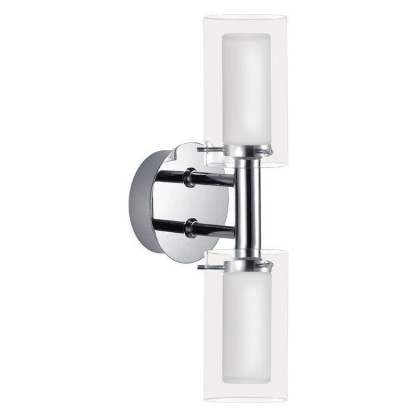Chrome Palermo Two-Bulb Wall Sconce