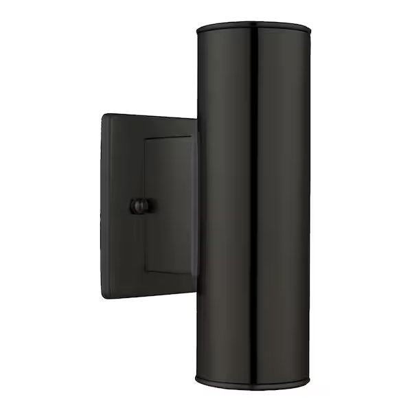 Matte Black Riga 2 Light Outdoor Wall Sconce