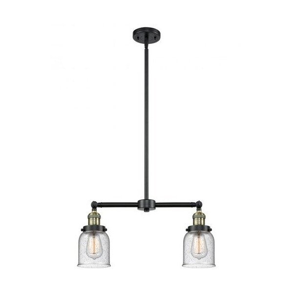 2 Light Small Bell 22 Inch Chandelier, 694228