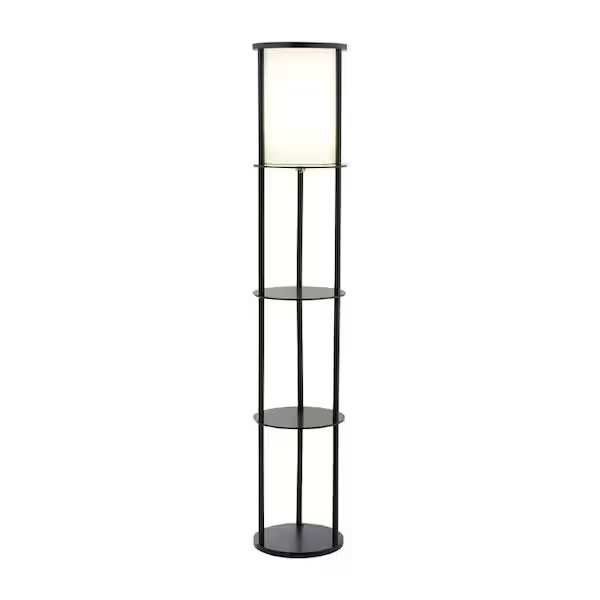 Stewart Shelf Floor Lamp Black