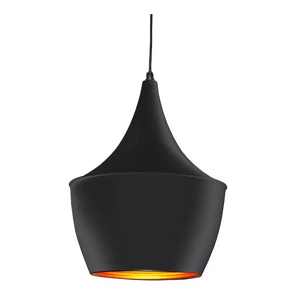 1 Light PendantMatte Black Gold, 381311