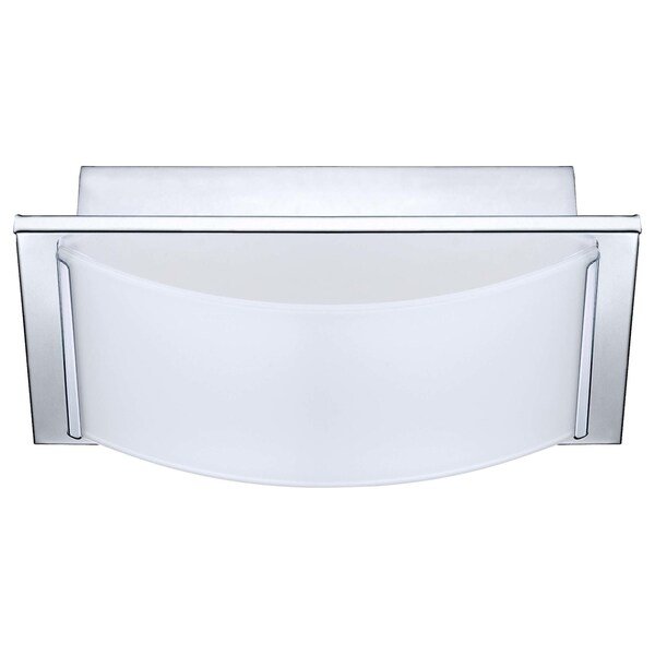 1x6.7W LED Wall/Ceiling Light w/ Chrome Finish & White Glass