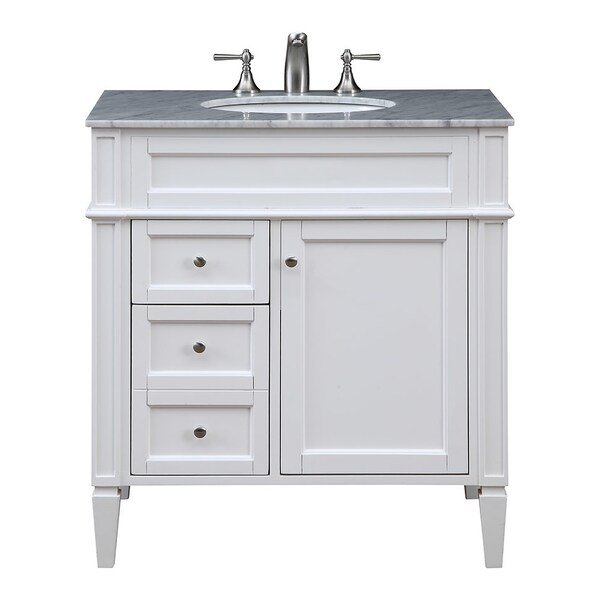 32 Single Bathroom Vanity Set In White"