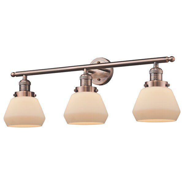 3 Light Vintage Dimmable Led Bathroom Fixture, 529139