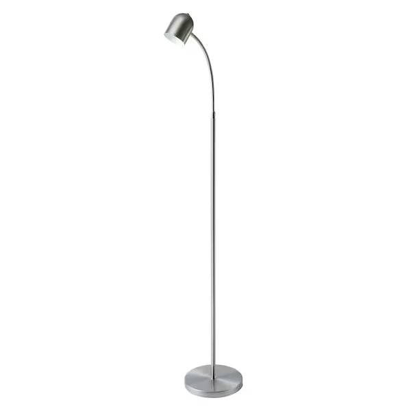 5W Led Floor Lamp, Satin Chrome Finish