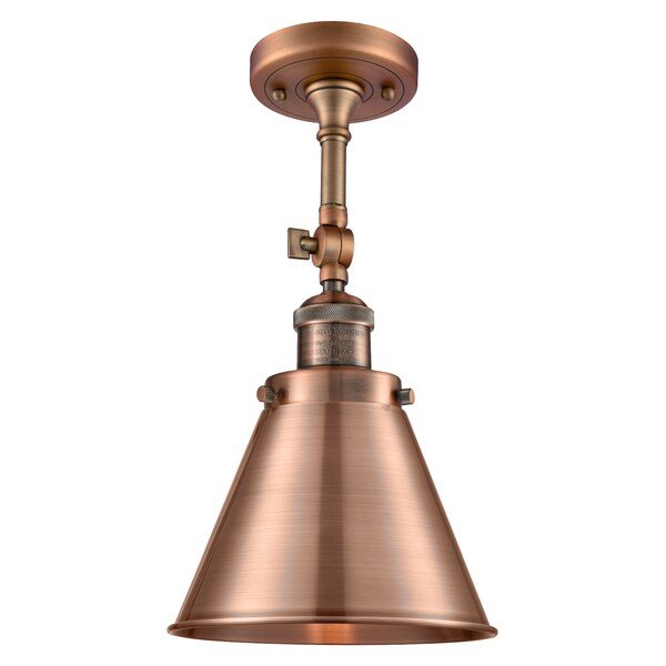 1 Light Appalachian 8 Inch Semi-Flush Mount, 698818