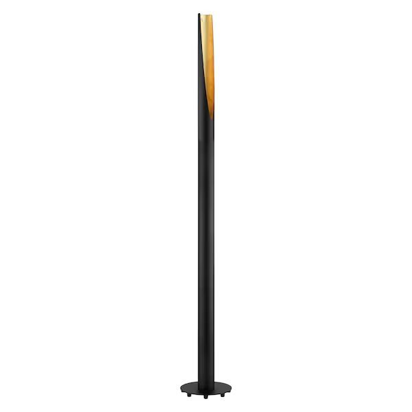 One Light Floor Lamp W/ Matte Black & Gold Finish