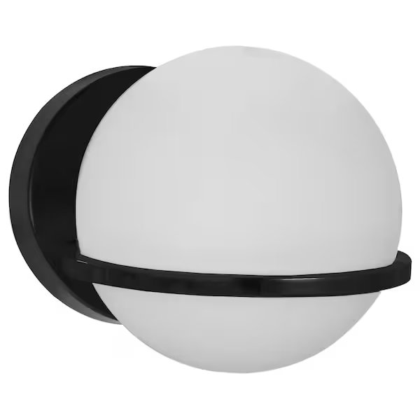 1Lt Wall Sconce, Mb Finish With White Gl